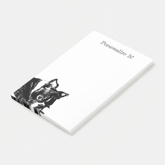 Persoonlijke Boston Terrier Post-it® Notes (Schuin)