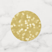 Persoonlijke botanische krans gouden bruiloft tafe confetti (Kleine voorkant)