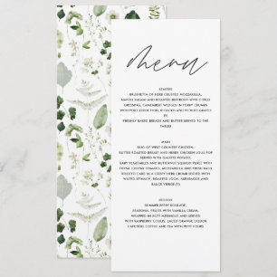 Persoonlijke Botanische Trouw Elegant Groenwerk Menu