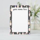 Persoonlijke Bowling Pins Notecards Bedankkaart (Staand voorkant)