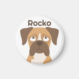 Persoonlijke Boxer Magneet, boxerhond Aangepaste N Magneet