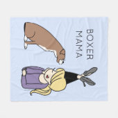 Persoonlijke Boxer Mama Fleece Deken (Voorkant (Horizontaal))