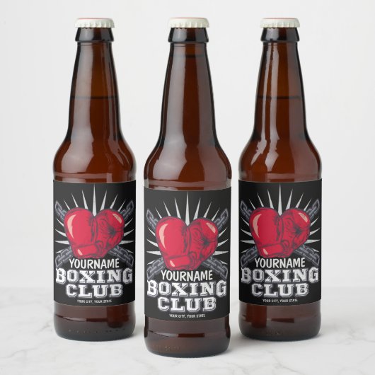 Persoonlijke boxinghandschoenen Vochtkamer Bier Etiket (Flessen)