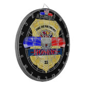 Persoonlijke brandweer Badge Dart Board Dartbord (Voorkant Links)