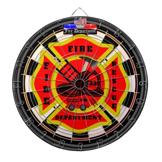 Persoonlijke brandweer Multi-Target Dartbord (Voorkant)