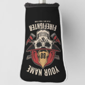 Persoonlijke brandweerman brandblusafdeling golfheadcover (Draai 90)