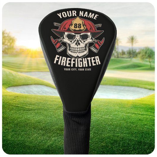 Persoonlijke brandweerman brandblusafdeling golfheadcover