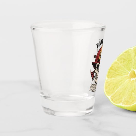 Persoonlijke brandweerman brandblusafdeling shot glas (Links)