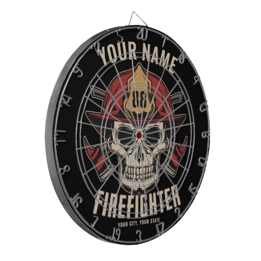 Persoonlijke brandweerman brandblusapparaat dartbord (Voorkant Links)