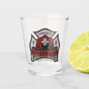 Persoonlijke brandweerman brandweerman Helm Fire R Shot Glas