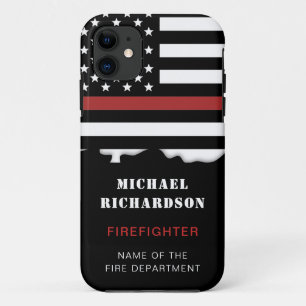 Persoonlijke brandweerman Thin Red Line brandweerr iPhone 11 Hoesje