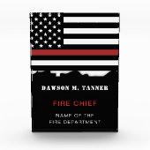 Persoonlijke brandweerman Thin Red Line Fire Rescu Fotoblokken (Voorkant)