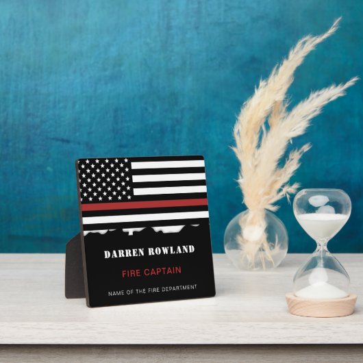 Persoonlijke brandweerman Thin Red Line Fire Rescu Fotoplaat (Insitu)