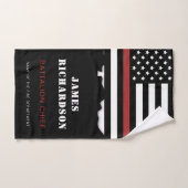 Persoonlijke brandweerman Thin Red Line Fire Rescu Handdoek (Handdoek)