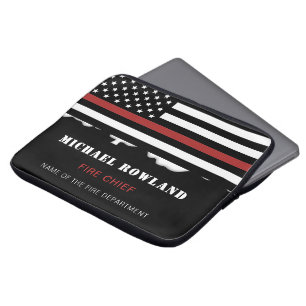 Persoonlijke brandweerman Thin Red Line Fire Rescu Laptop Sleeve