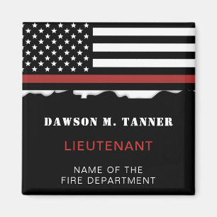 Persoonlijke brandweerman Thin Red Line Fire Rescu Magneet