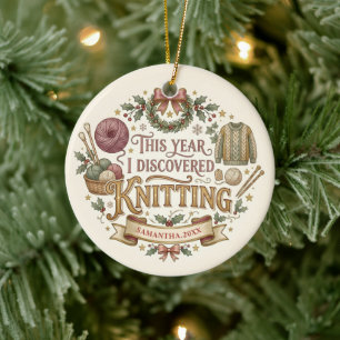 Persoonlijke Brei Kerst Ornament