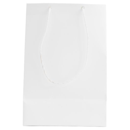 Persoonlijke bride en bruidebruiloft Welkom White Medium Cadeauzakje (Achterkant)