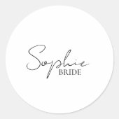 Persoonlijke bride ronde sticker (Voorkant)