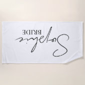 Persoonlijke bride strandlaken (Voorkant)