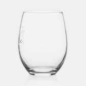 Persoonlijke bride wijnglas zonder voet (Links)