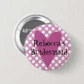 Persoonlijke bridesmaïdbadge / Button (Voorkant /achterkant)