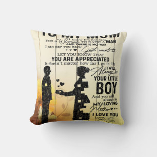 Persoonlijke brief aan mam, aan mijn mam cadeau, kussen