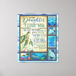 Persoonlijke brief aan mijn dochter van mama canvas afdruk