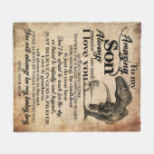 Persoonlijke brief aan mijn geweldige zoon fleece deken (Voorkant (Horizontaal))