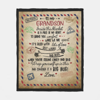 Persoonlijke brief aan Mijn GrandSon Fleece Deken