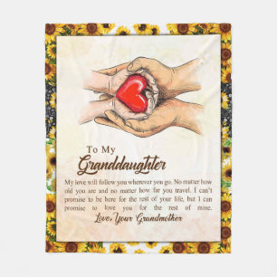 Persoonlijke brief aan mijn kleindochter fleece deken