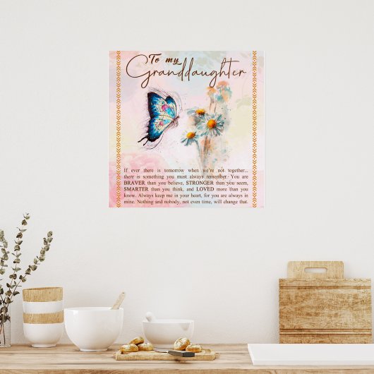 Persoonlijke brief aan mijn kleindochter poster (Keuken)