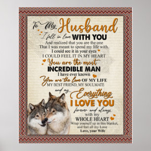 Persoonlijke brief aan mijn man van vrouw poster