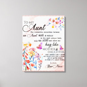 Persoonlijke brief aan mijn tante canvas afdruk