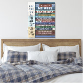 Persoonlijke brief aan mijn vrouw, canvas afdruk (Insitu (Slaapkamer))