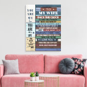 Persoonlijke brief aan mijn vrouw, canvas afdruk (Insitu (Woonkamer))