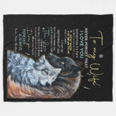 Persoonlijke brief aan mijn vrouw fleece deken (Voorkant (Horizontaal))