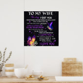 Persoonlijke brief aan mijn vrouw, huwelijksdag ca poster (Keuken)