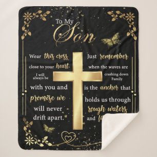 Persoonlijke brief aan mijn zoon Mooie vlinder Sherpa Deken