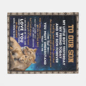 Persoonlijke brief aan onze zoon fleece deken (Voorkant (Horizontaal))