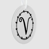 Persoonlijke brief V kerstversiering Ornament (voorkant)