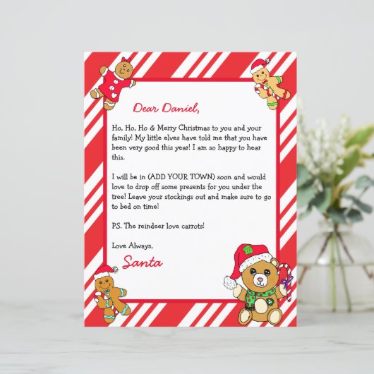 Persoonlijke brief van de Kerstman (Staand voorkant)