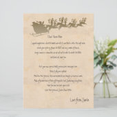 Persoonlijke brief van de Kerstman Feestdagenkaart (Staand voorkant)