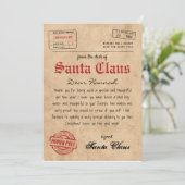 Persoonlijke brief van de Kerstman Kaart (Staand voorkant)