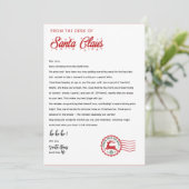 Persoonlijke brief van de Kerstman | Noordpool  Kaart (Staand voorkant)