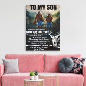 Persoonlijke brief van pa Blanket aan mijn zoon. Canvas Afdruk (Insitu (Woonkamer))