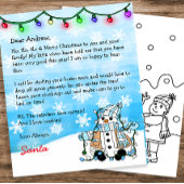 Persoonlijke brief van Santa + Kleurpagina