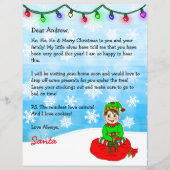 Persoonlijke brief van Santa + Kleurpagina (Voorkant)