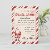 Persoonlijke brief van Santa Sjabloon Kaart (Staand voorkant)