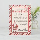 Persoonlijke brief van Santa Sjabloon Kaart (Staand voorkant)